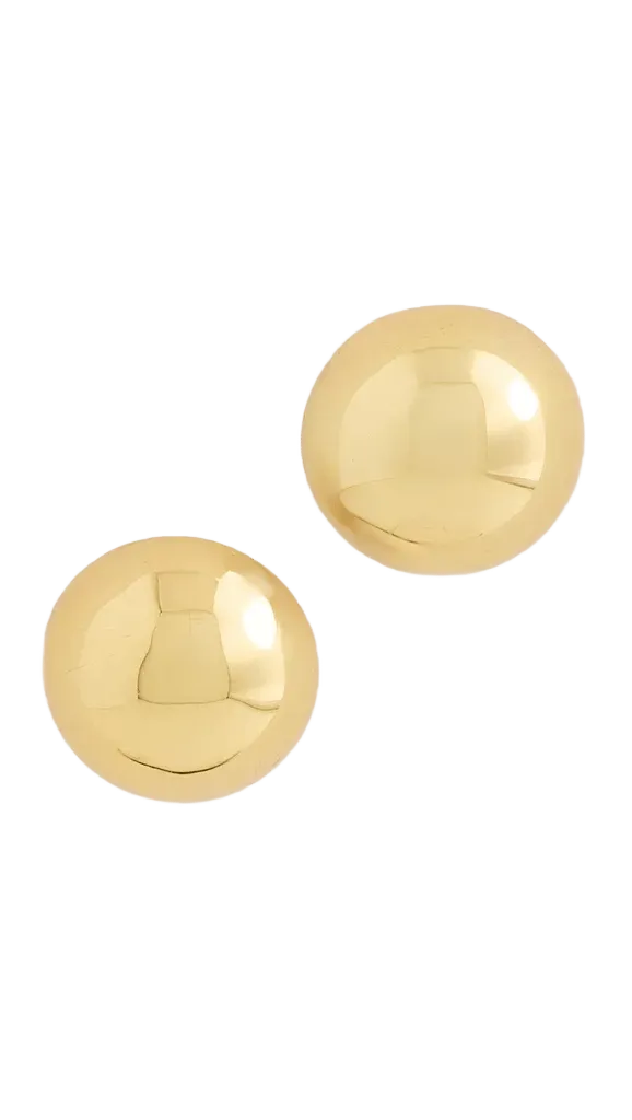 Polished Domed Button Earrings