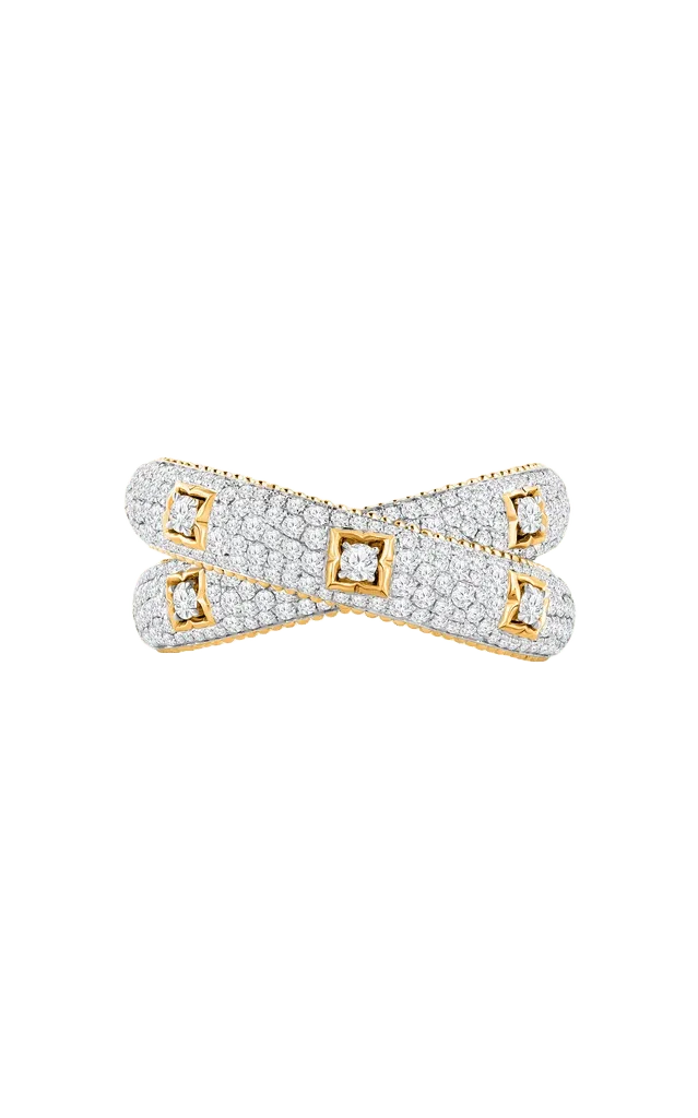 Mandala 18K White & Yellow Gold Diamond Ring