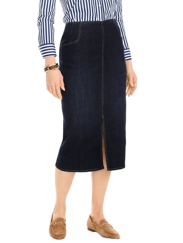 Denim Pencil Skirt - Manor Wash