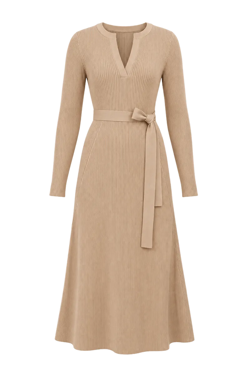 Belted Sweater Dress