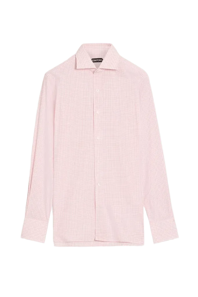 TOM FORD Checked Cotton-Poplin Shirt