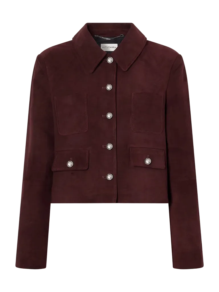 Astley cropped suede jacket