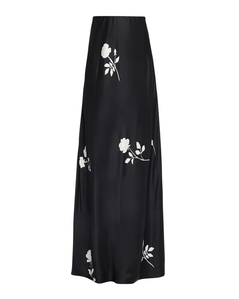 Bias-Cut Floral Maxi Skirt