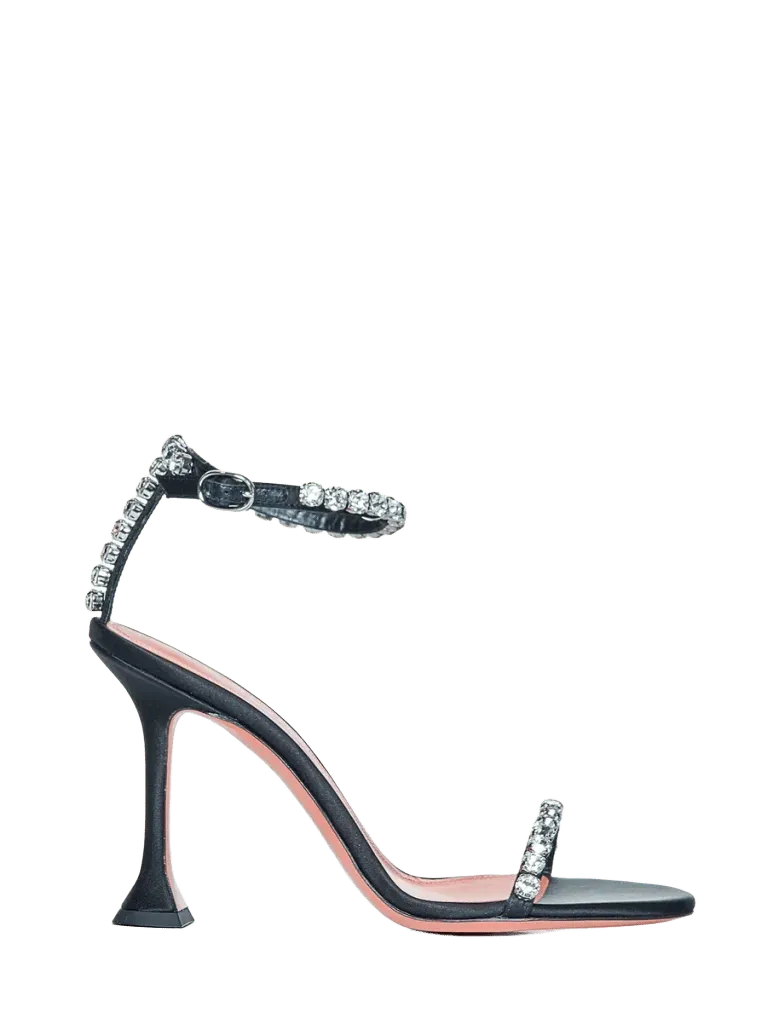 Amina Muaddi Gigi 95 Sandal — Black