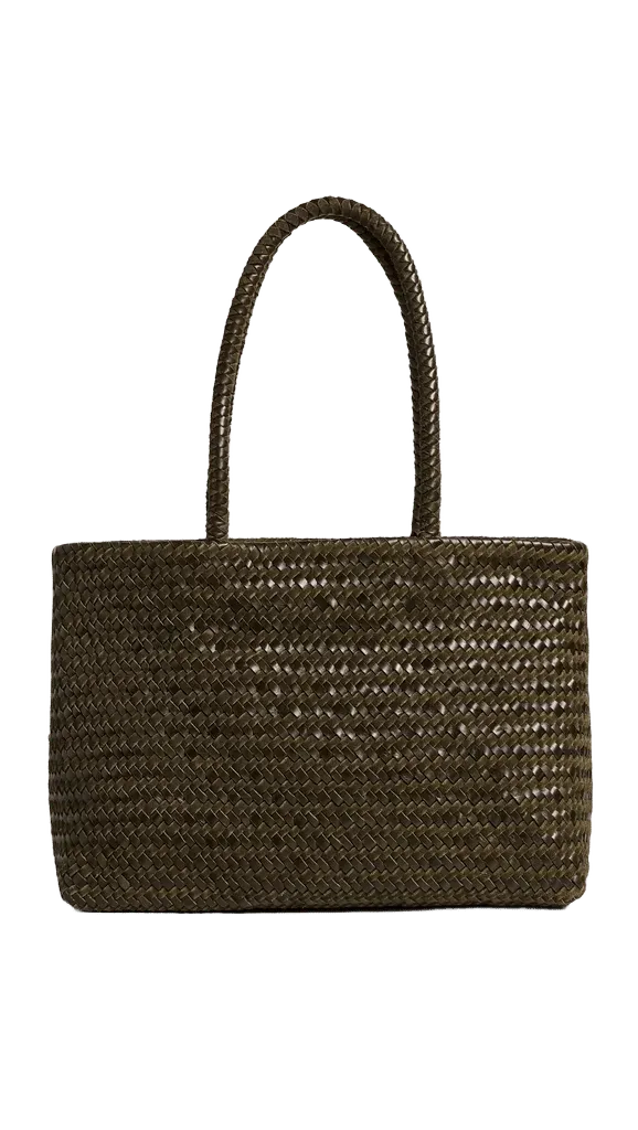 Suede Leather Handwoven Tote