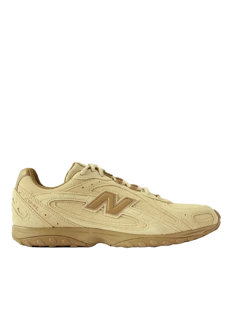 204L leather-trimmed suede sneakers