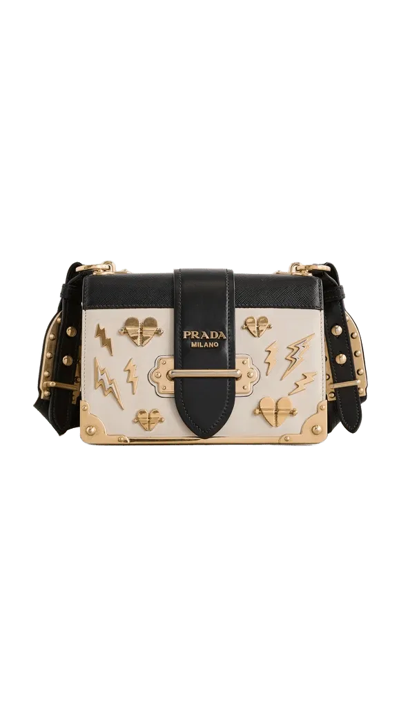 Prada Calf Leather Cahier Shoulder Bag