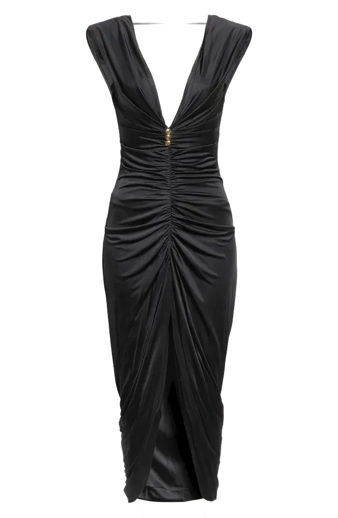 Draped Liquid Jersey Gown