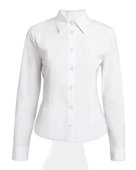 Cotton Poplin Slim Button-Down Shirt