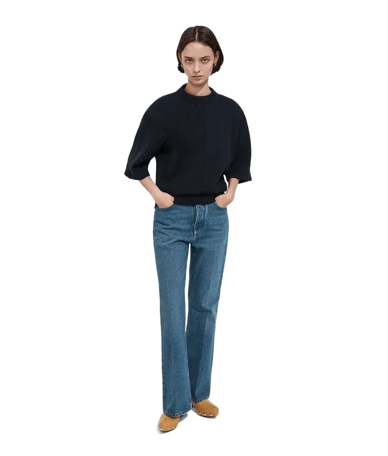Medium Indigo Flared Jeans