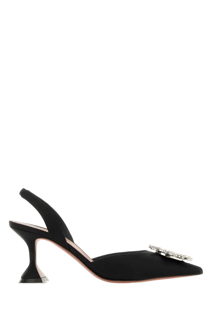 Amina Muaddi Begum Sling Slingback Heel — Black