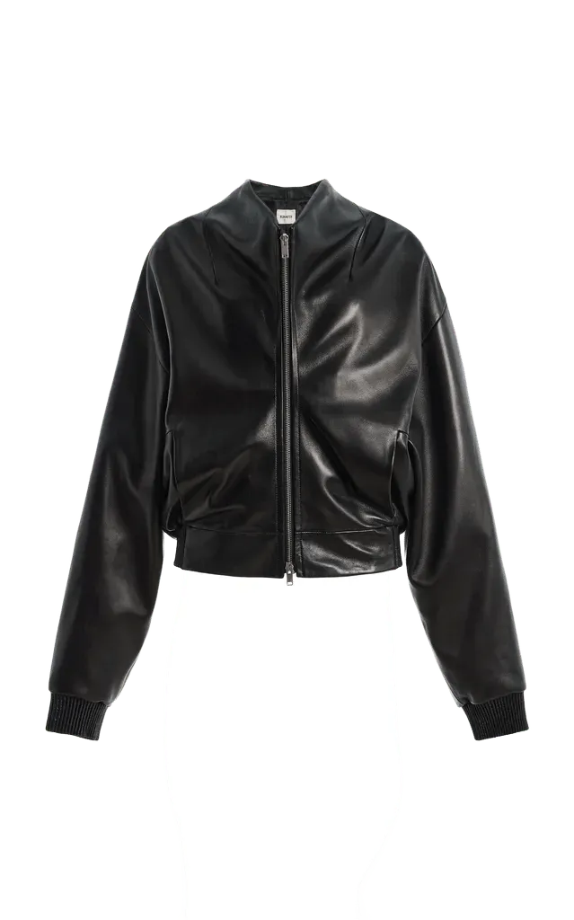 Ixin Leather Bomber Jacket