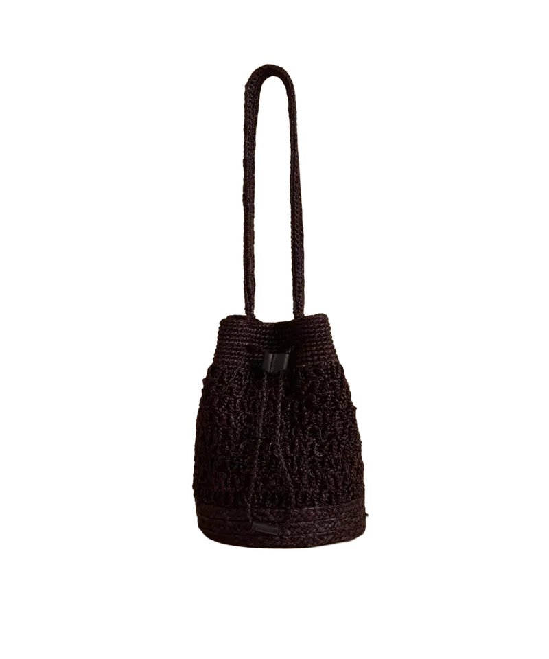 Riviera Raffia Bucket Bag