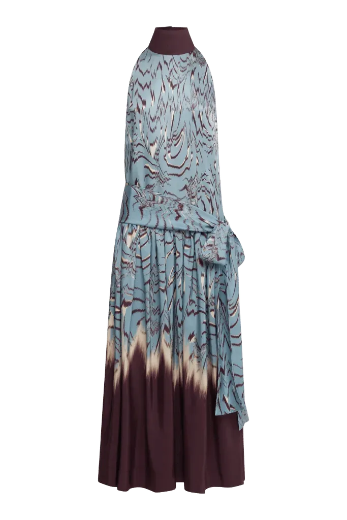 ALBA SILK MIDI DRESS