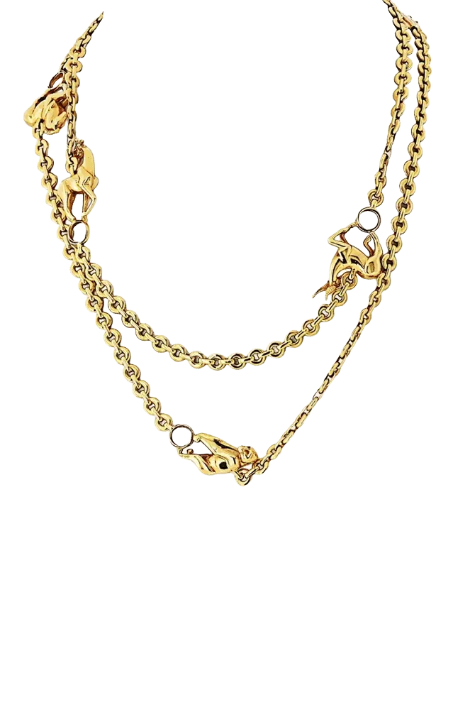 Cartier 18K Yellow Gold 5 Animal Necklace