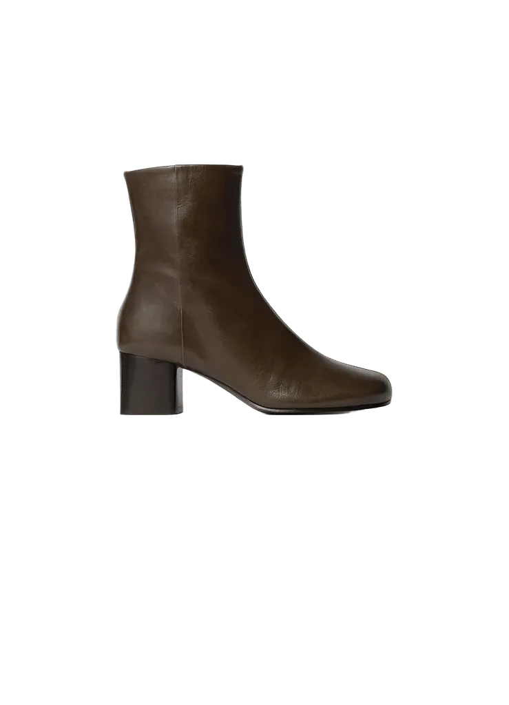ANATOMIC BOOTS WITH 55MM HEEL IN GLOSSY VEGETABLE LEATHER