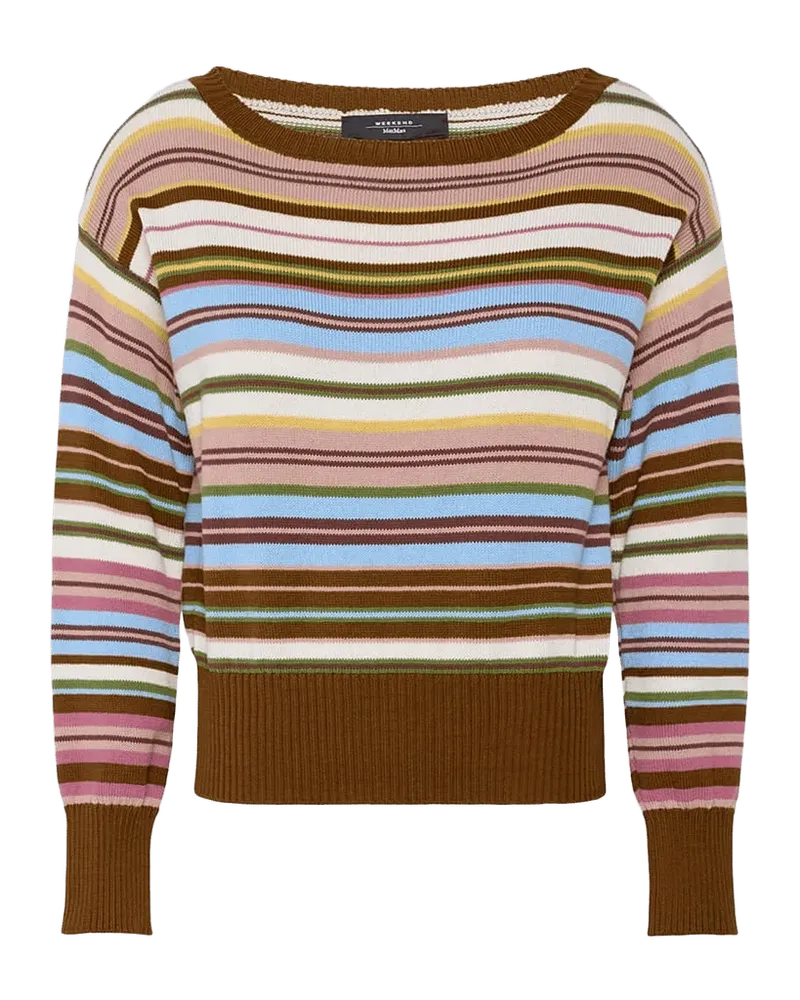 Striped Crewneck Cotton Sweater