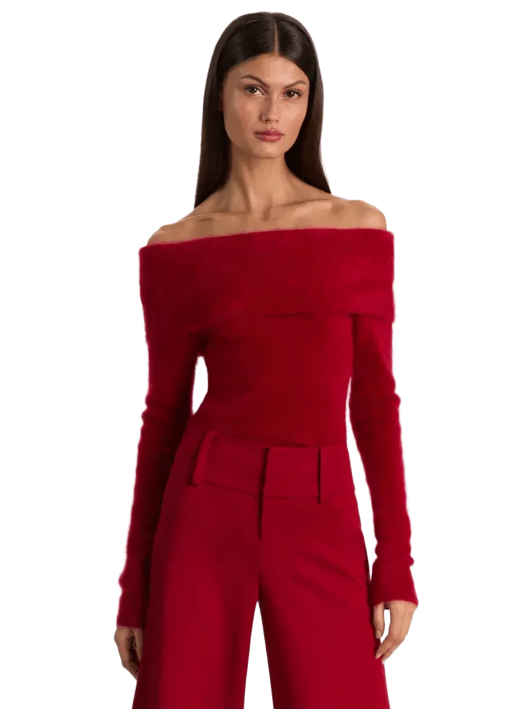 DOLAN FOLDOVER PULLOVER - GARNET