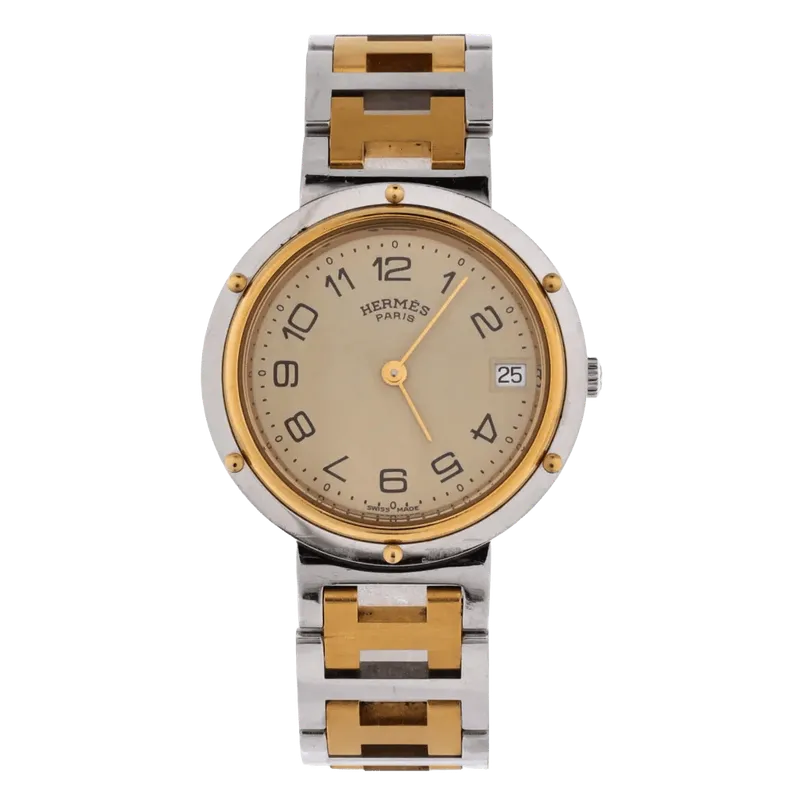Clipper Quartz Watch Stainless Steel with Plated Metal 34