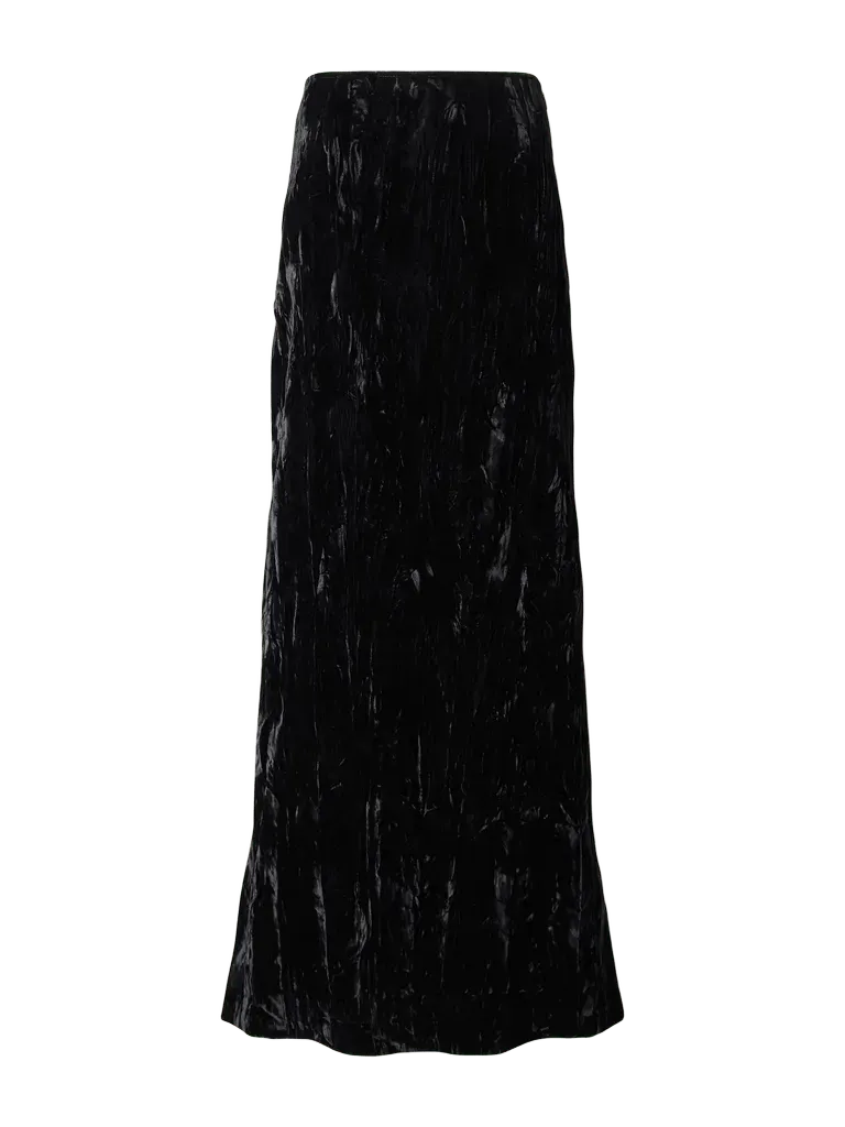 Velvet maxi skirt