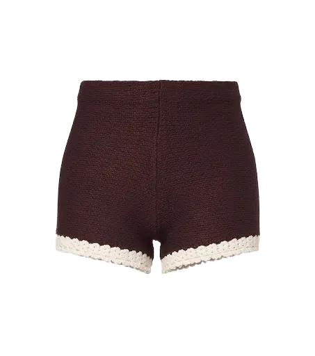 Hattie crochet-trimmed shorts