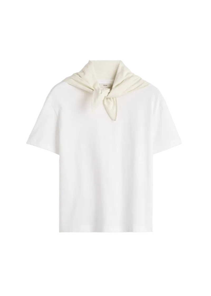Scarf tee white/ecru