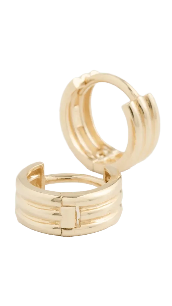 Mini Triptych Hoop Earrings