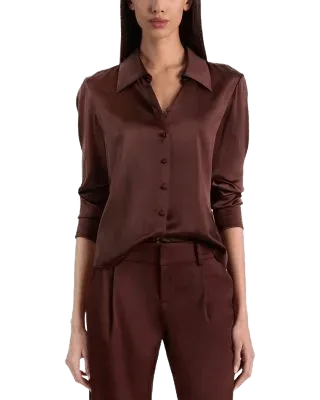 Willa 70s Collar Placket Top