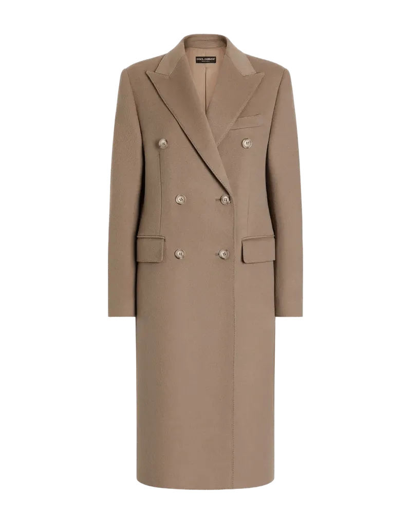 Double-breasted cashmere coat
