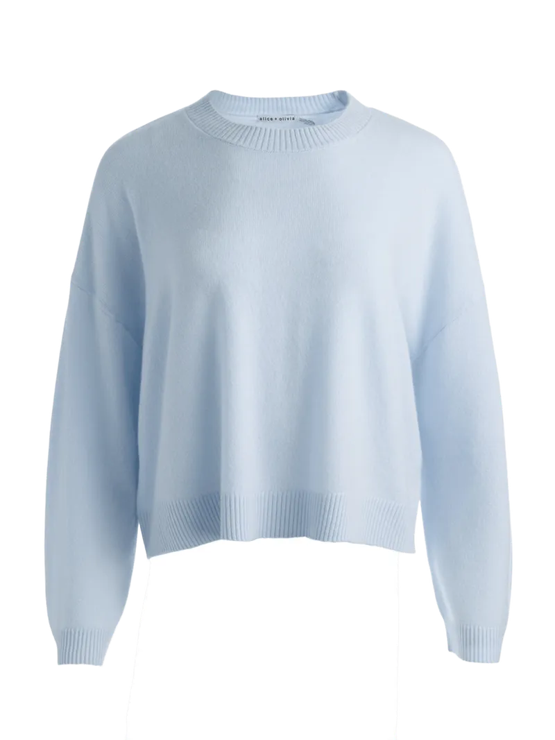 MARGIE CASHMERE PULLOVER - BLUE BREEZE