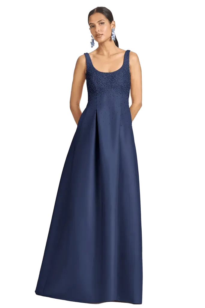 EMBELLISHED AURORA GOWN - NIGHT SKY