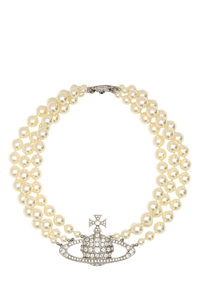 Vivienne Westwood Pearl Orb Pendant Necklace — Cream