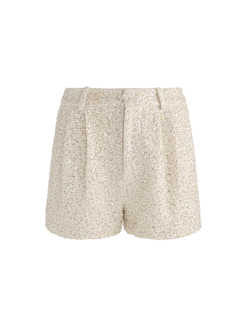 CONRY EMBELLISHED SHORT - OFF WHITE