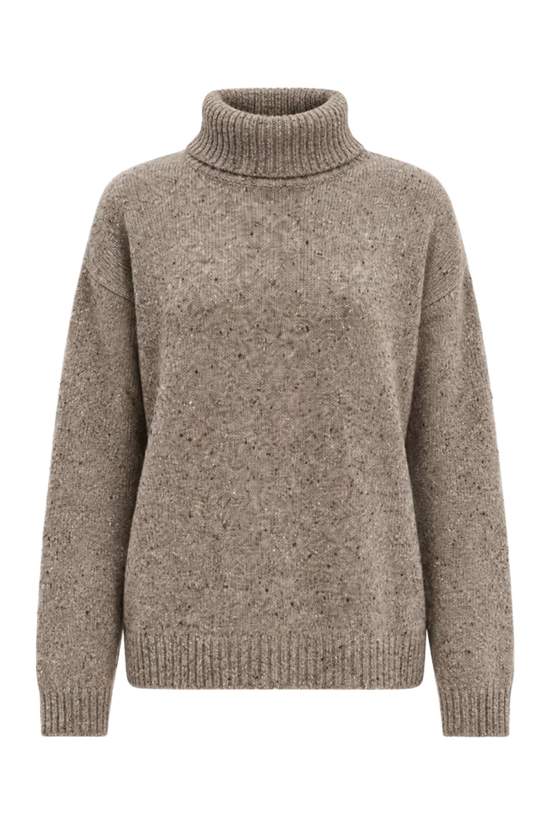 Malone Sweater - Sepia Donegal