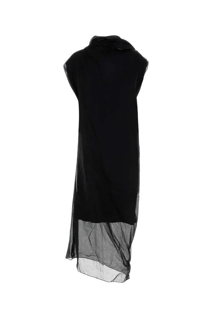 Carven Cotton Shift Dress — Black