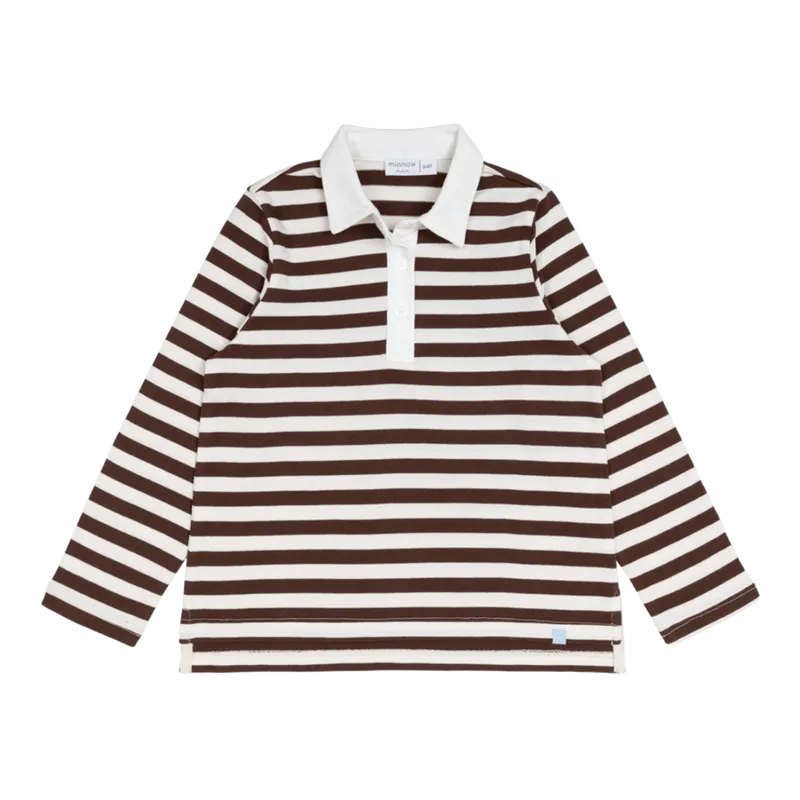 unisex cocoa stripe rugby shirt