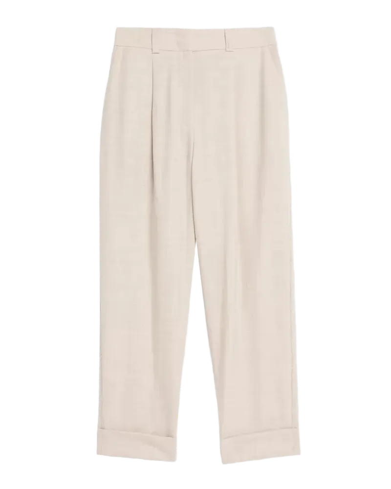 Pleated Tapered Ankle Pants