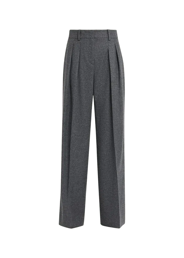 Michael Kors Collection Woflan Pleated Wool Wide-Leg Trousers
