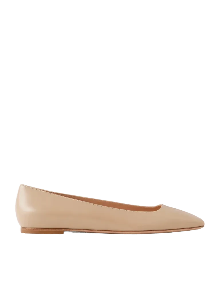 Leather ballet flats