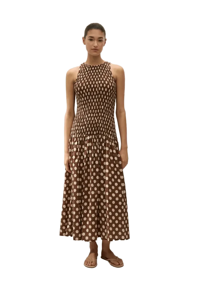 Luisa Midi Dress Cioccolato Dot