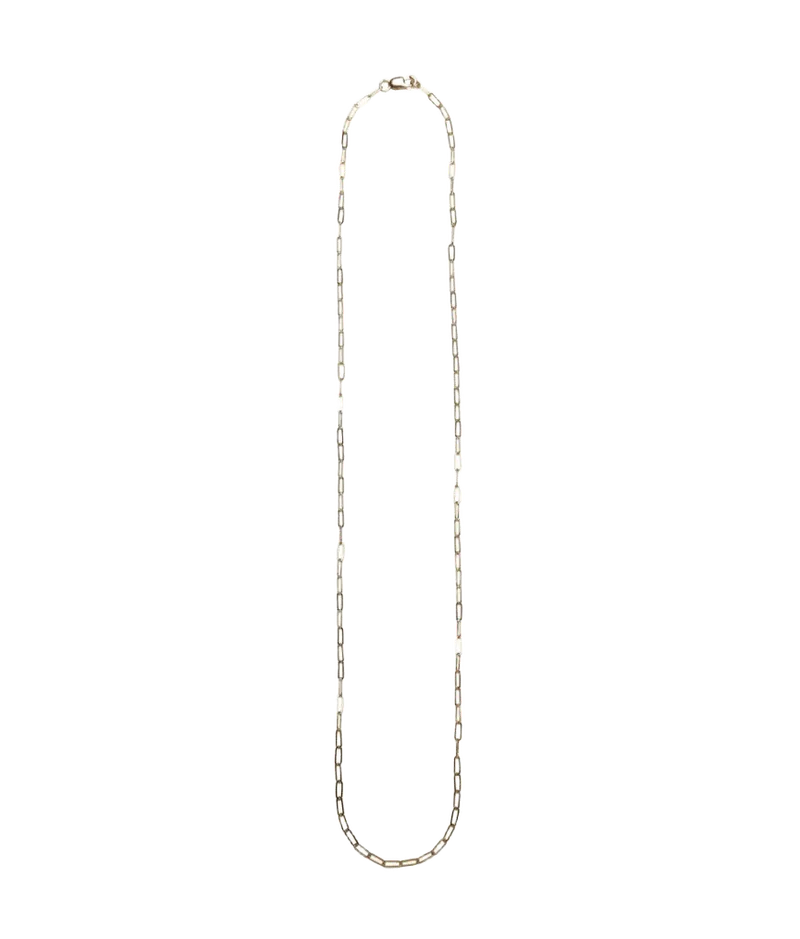 14k Gold Paperclip Chain Necklace
