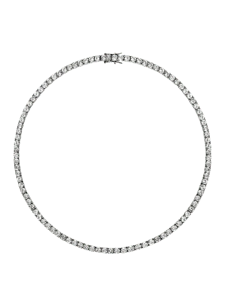 KATE RIVIÈRE NECKLACE IN 3.75MM LAB WHITE SAPPHIRE, STERLING SILVER