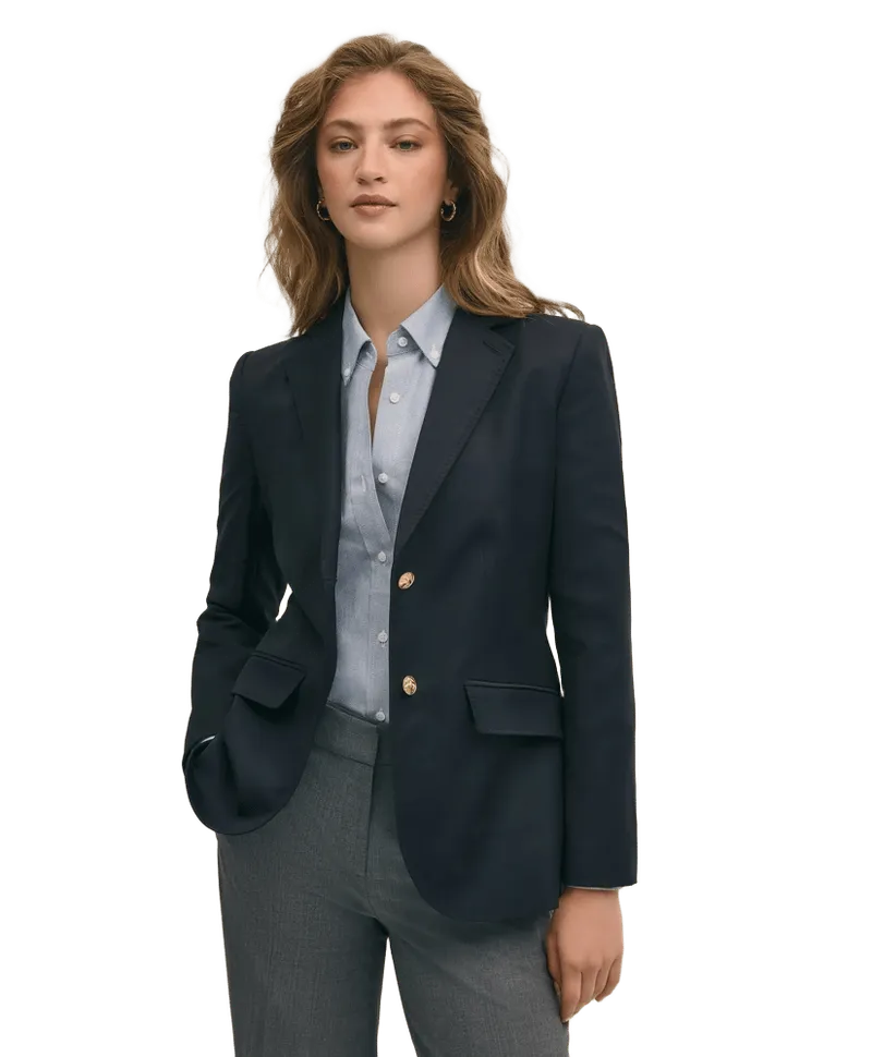 Wool Two-Button Blazer