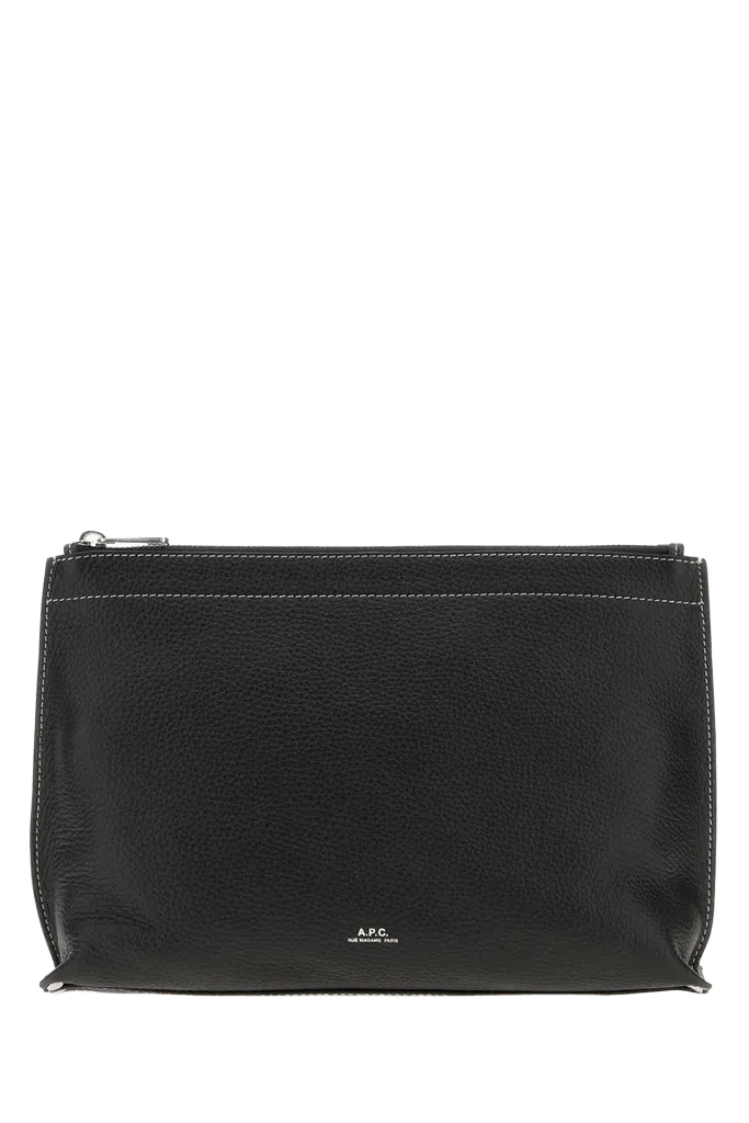 A.P.C. Clou Pochette Clutch — Black