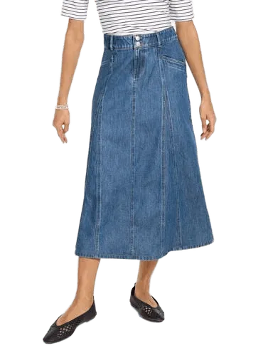 Denim Midi Skirt