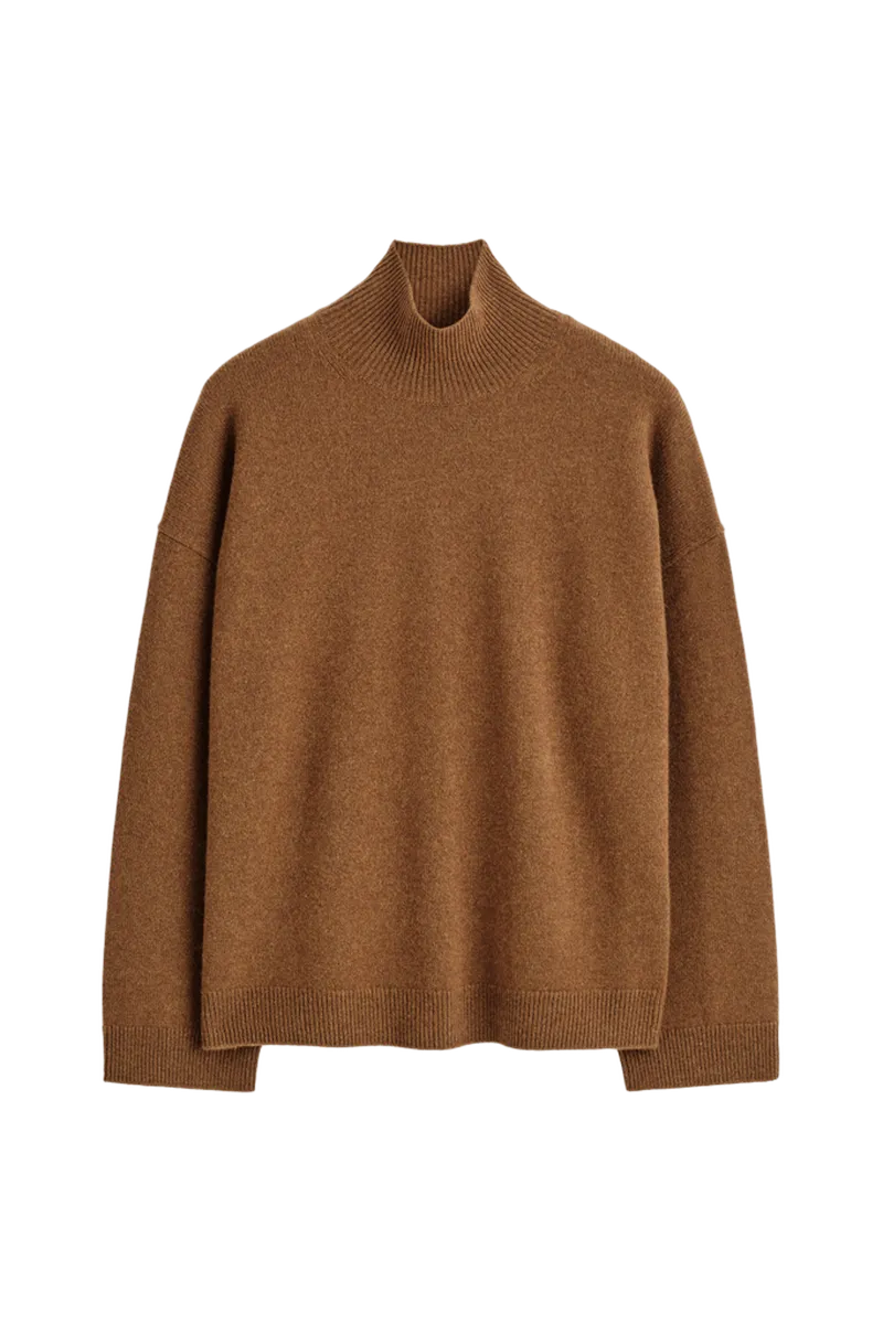 CASHMERE MOCK-NECK SWEATER