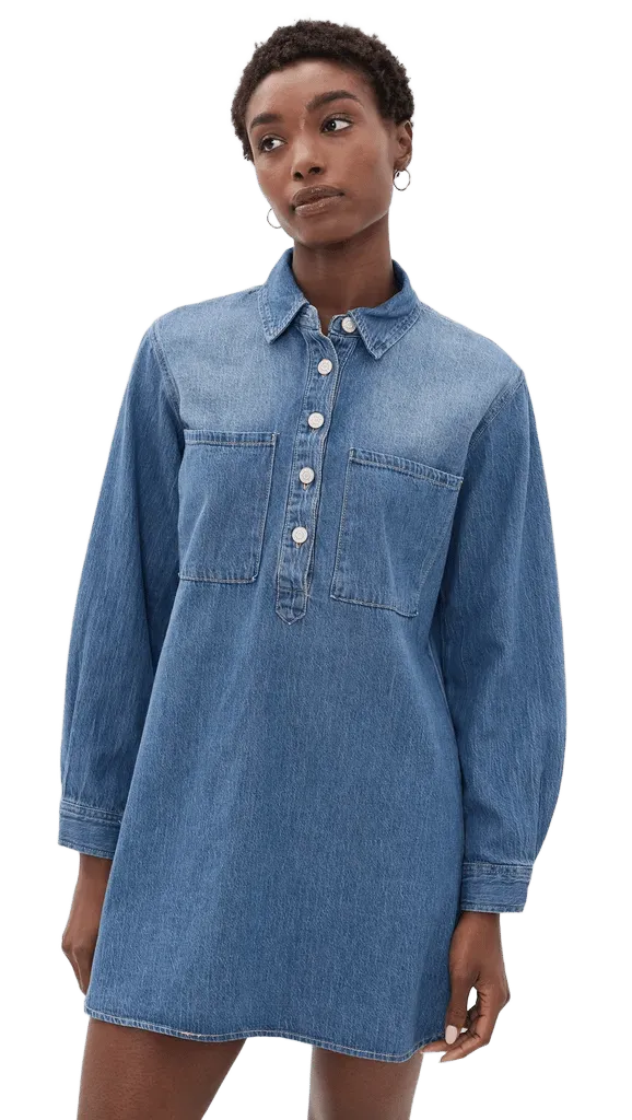 Lucie Denim Mini Shirt Dress