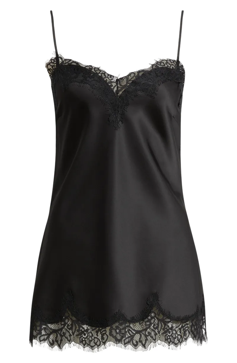 Lace Trim Satin Camisole