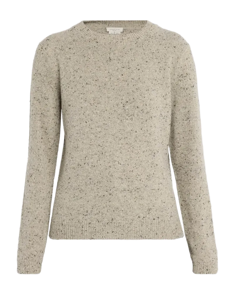 Donegal-Knit Crewneck Cashmere Sweater