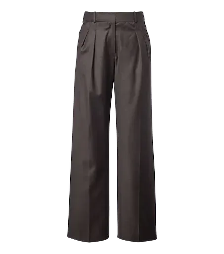 Sbiru Lds pleated virgin wool pants